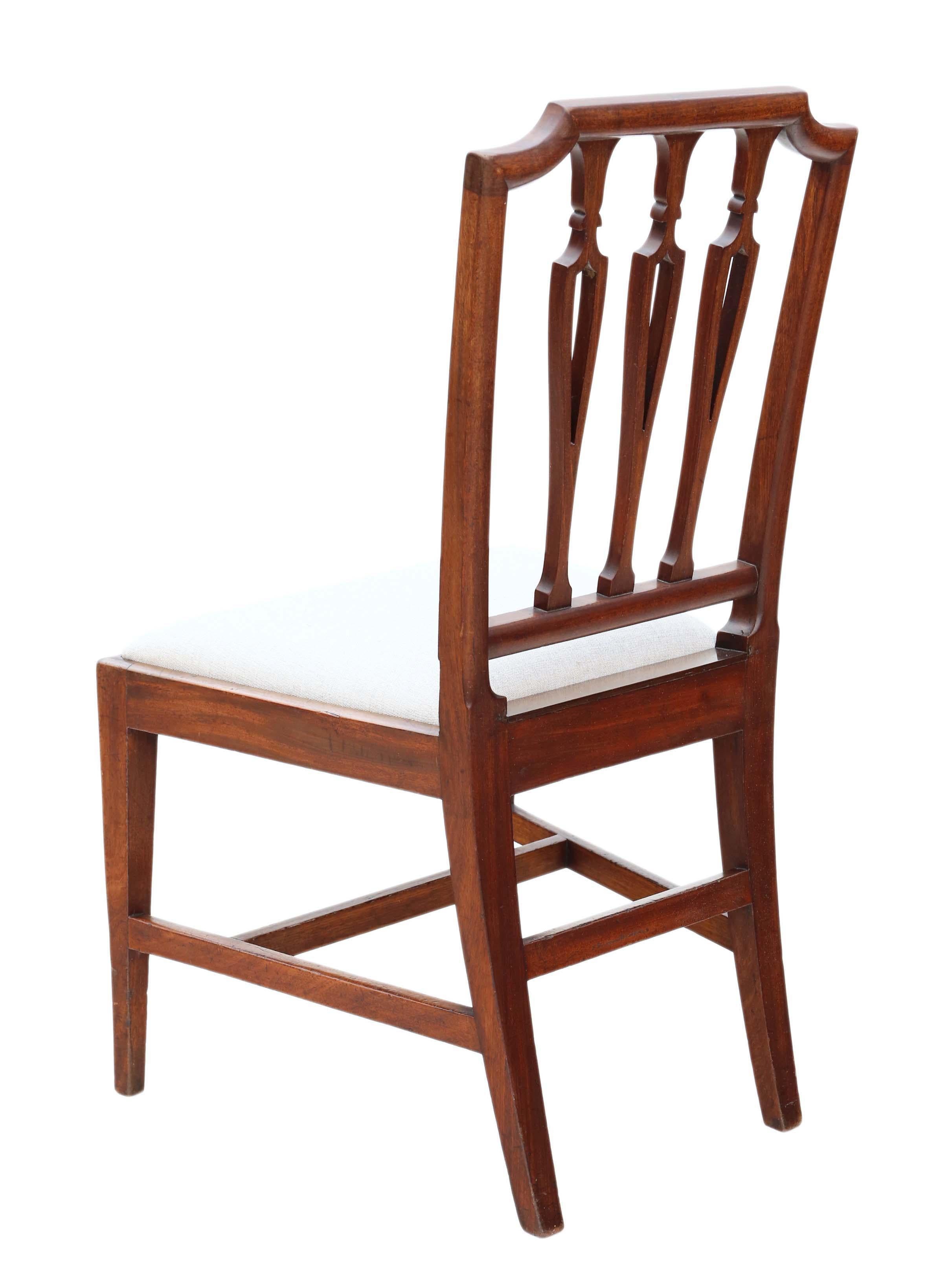 Antique Set of 6 19th Century Mahogany Dining Chairs 2