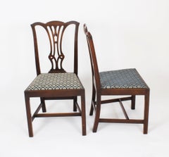 Antique Set of 6 Chippendale Revival Dining Chairs 19th Century