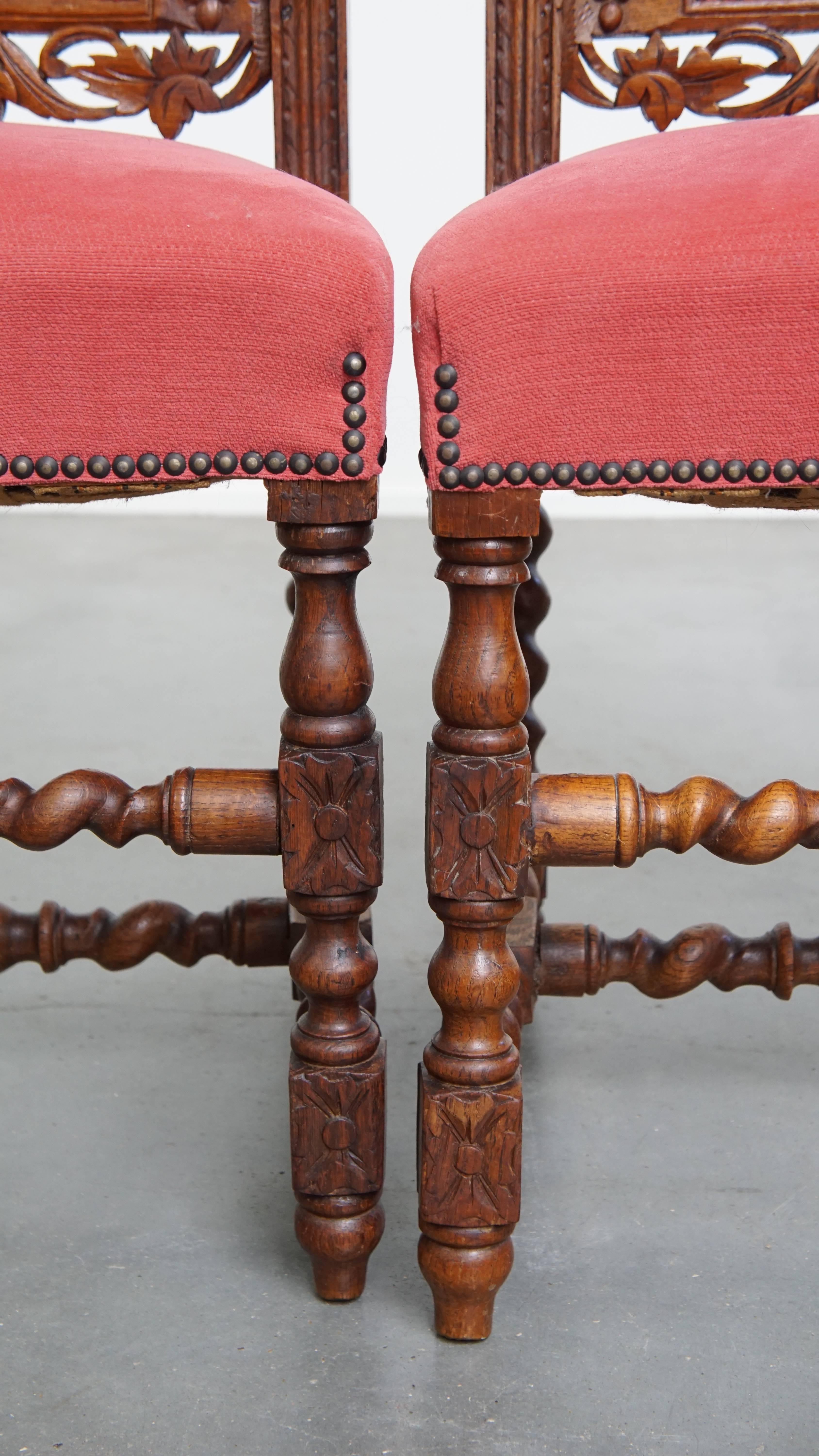 Antique Set of 6 Dutch Dining Chairs For Sale 3