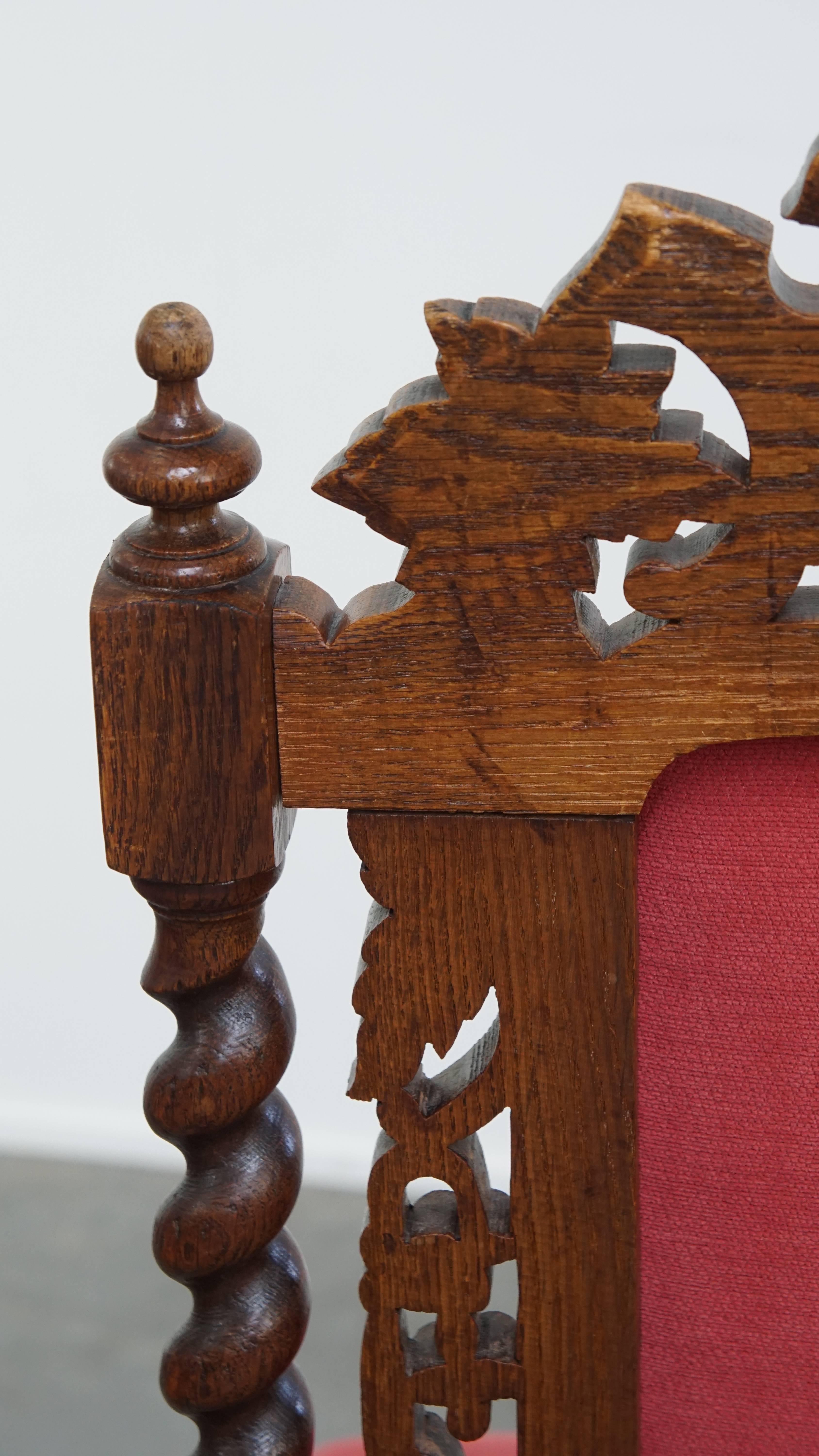 Antique Set of 6 Dutch Dining Chairs For Sale 6