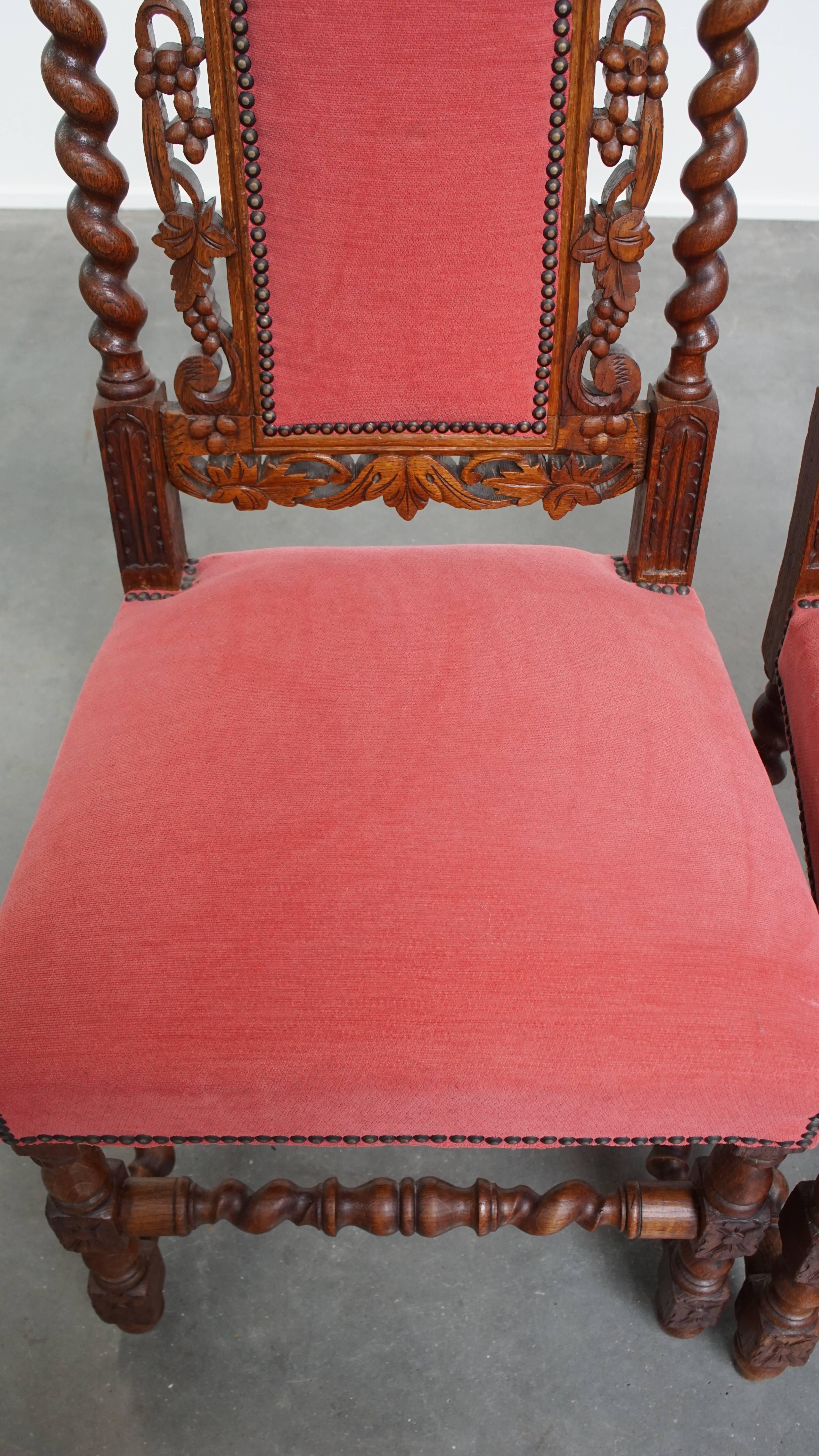 19th Century Antique Set of 6 Dutch Dining Chairs For Sale