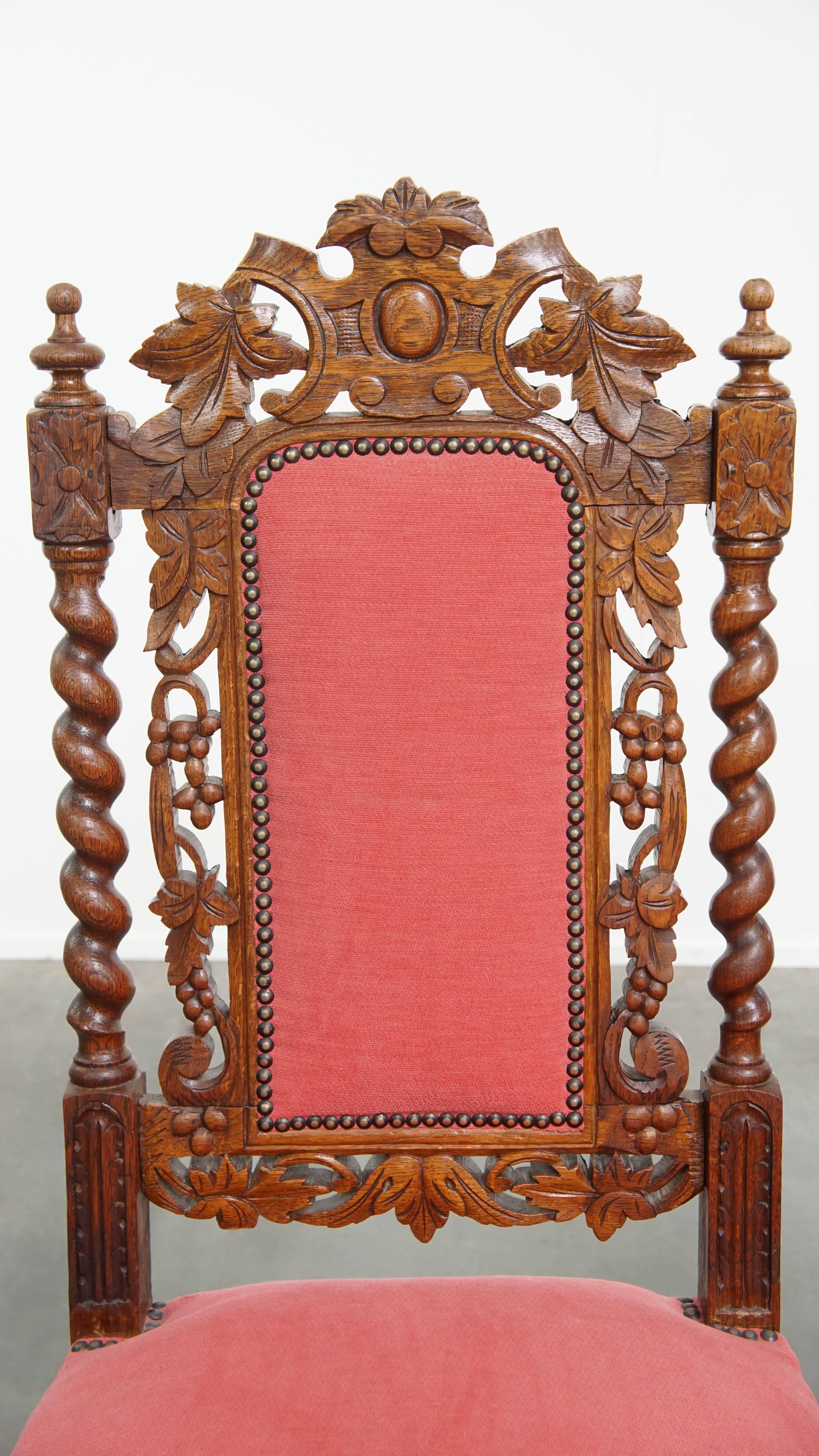 Antique Set of 6 Dutch Dining Chairs For Sale 1