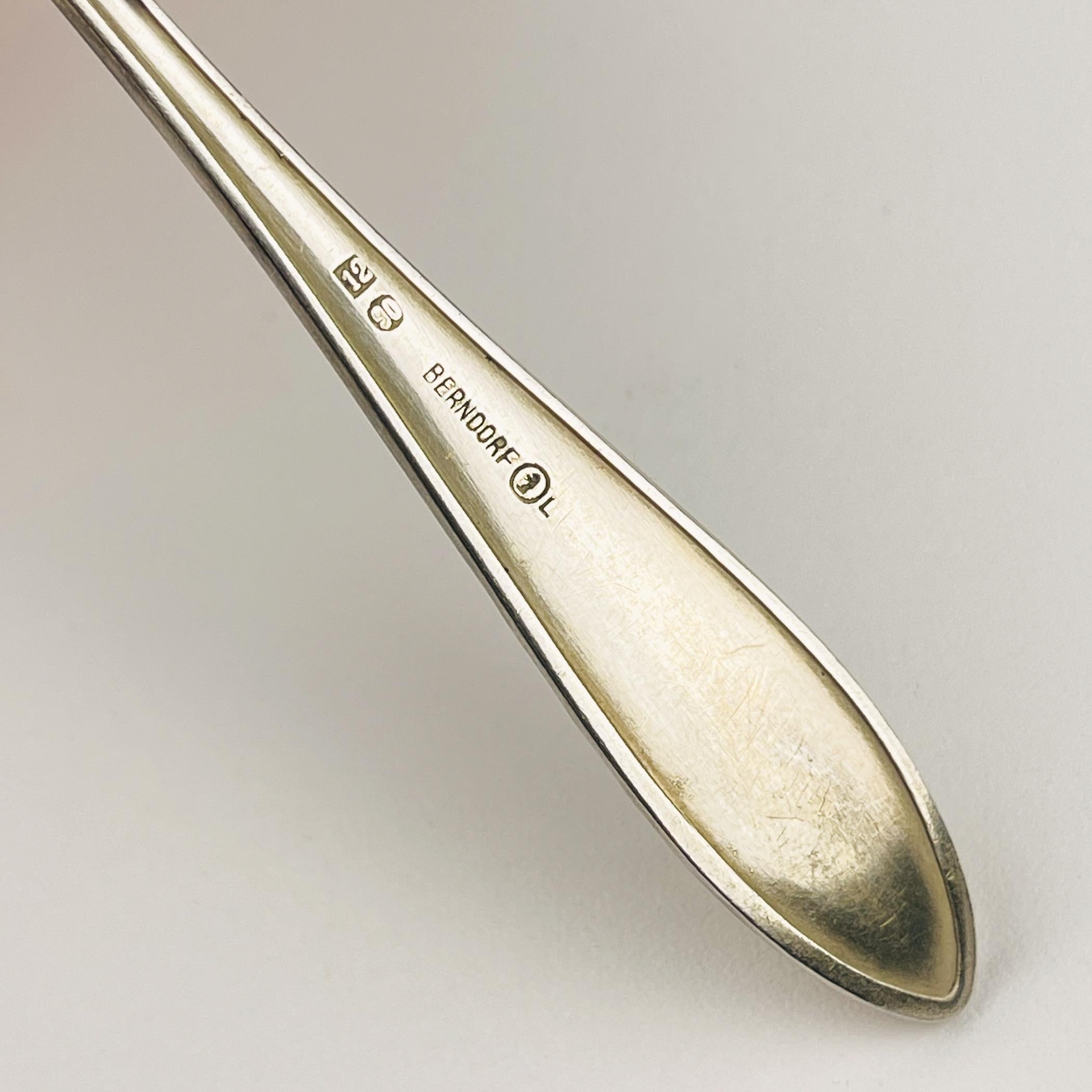 Antiguo juego de 6 cucharillas de plata Theodor Meyer Bern, Berndorf, años 20 Chapado en plata en venta