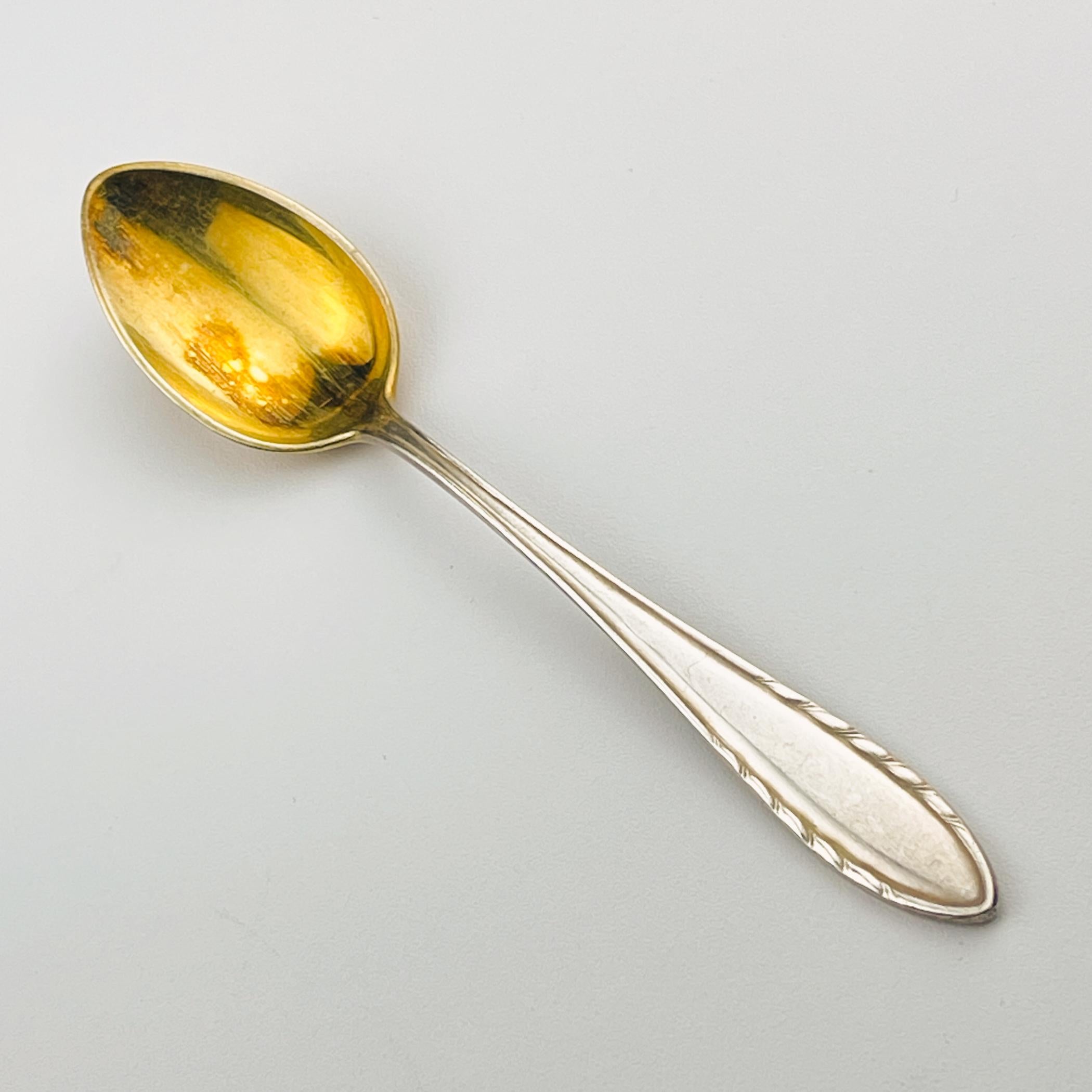 Antiguo juego de 6 cucharillas de plata Theodor Meyer Bern, Berndorf, años 20 en venta 1