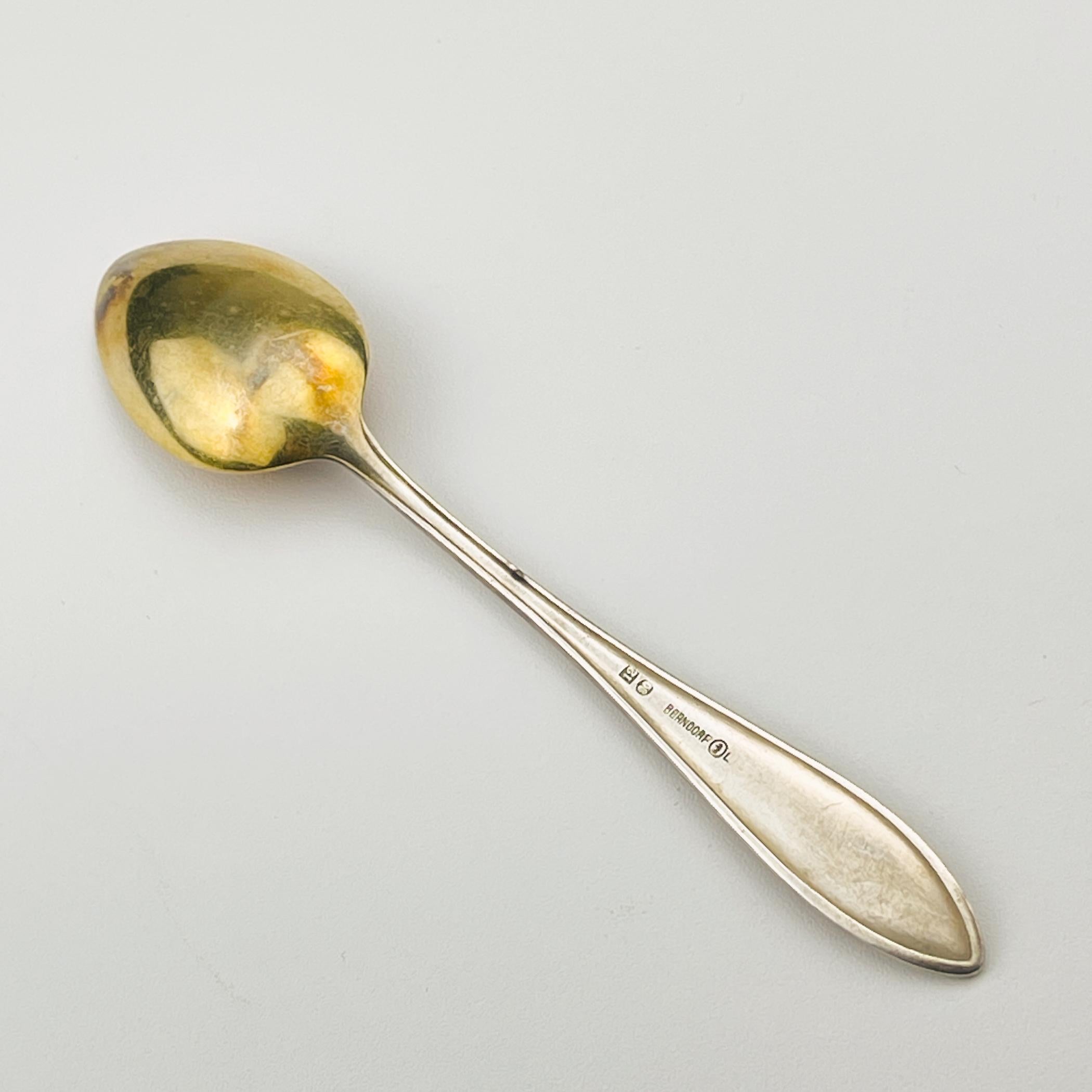 Antiguo juego de 6 cucharillas de plata Theodor Meyer Bern, Berndorf, años 20 en venta 2