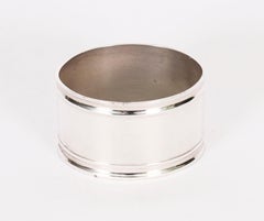 Antique Set of 6 Victorian Silver Plate Napkin Rings Late 19th Century