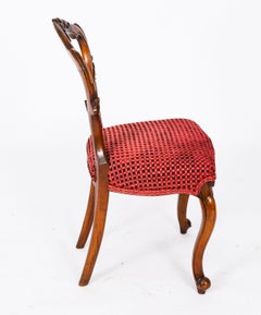 Antique Set of 6 Victorian Walnut Cabriole Dining Chairs 19th Century