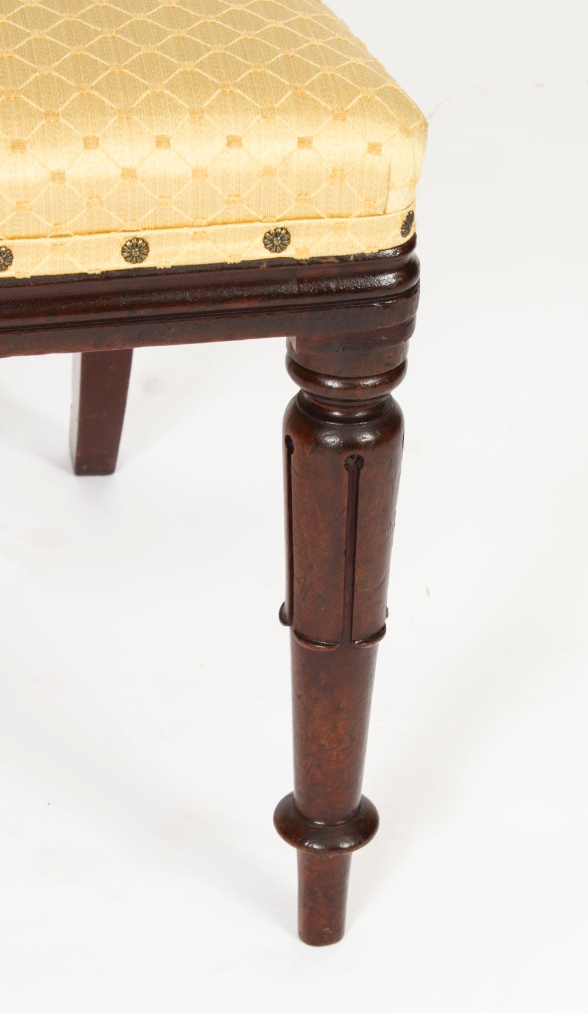 Antique Set of 6 William IV Mahogany Dining Chairs c1830 19th Century 5
