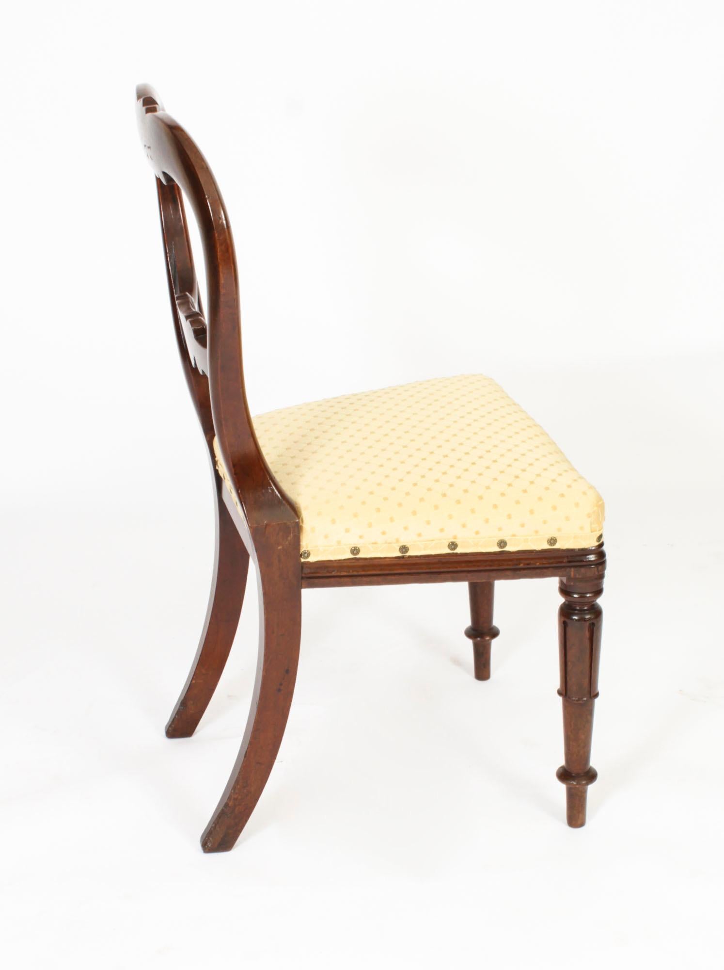 Antique Set of 6 William IV Mahogany Dining Chairs c1830 19th Century 8