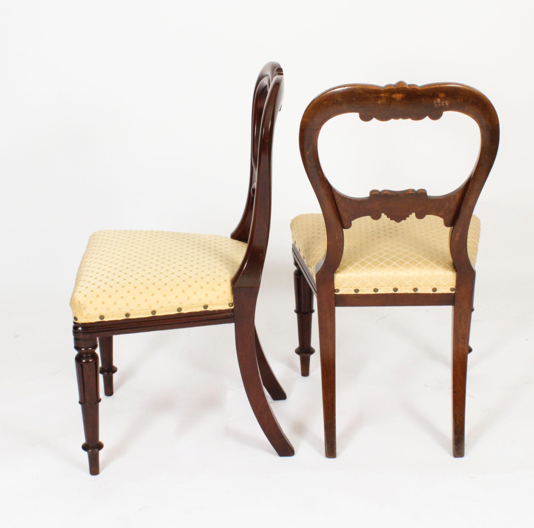 English Antique Set of 6 William IV Mahogany Dining Chairs c1830 19th Century