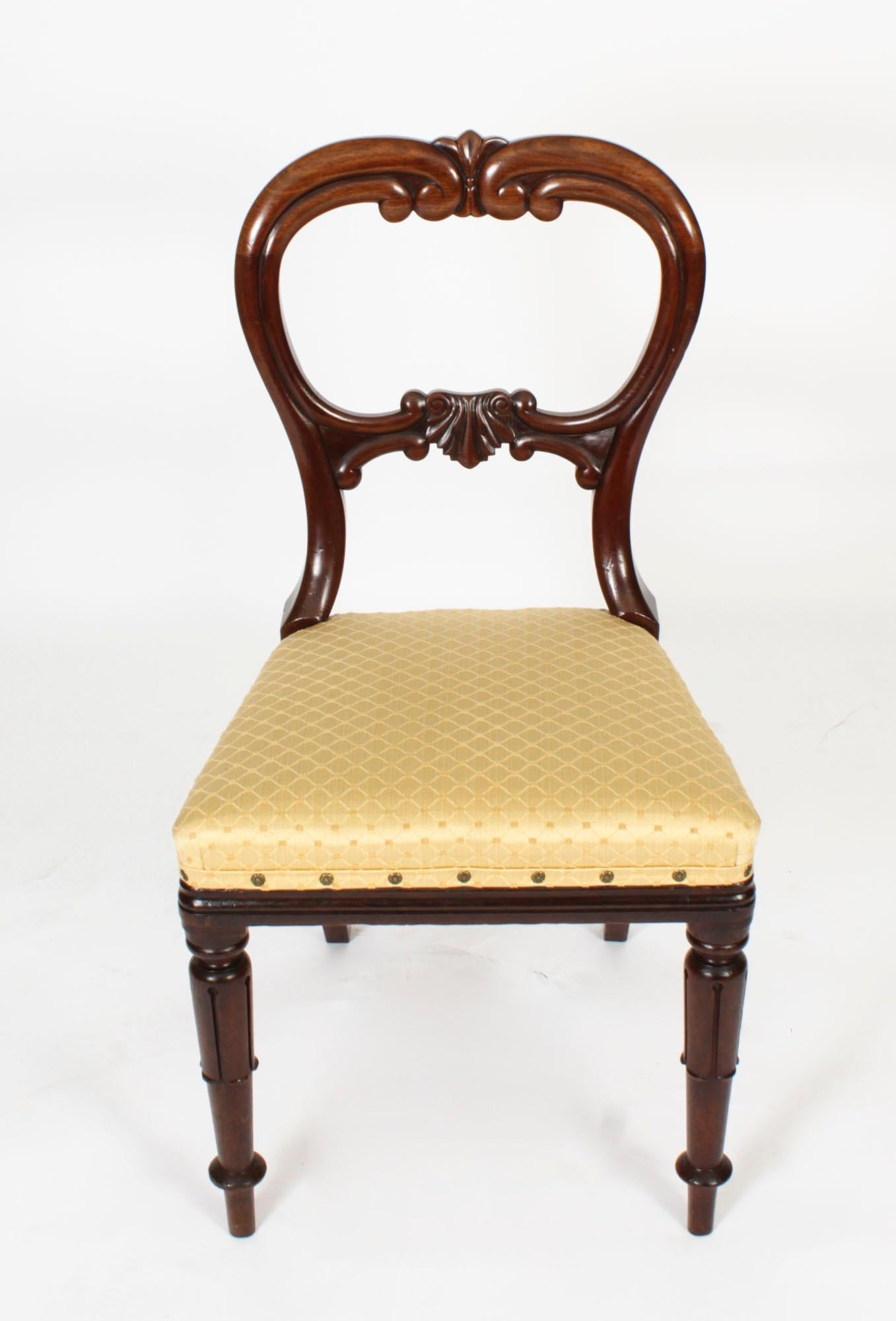 Antique Set of 6 William IV Mahogany Dining Chairs c1830 19th Century In Good Condition In London, GB