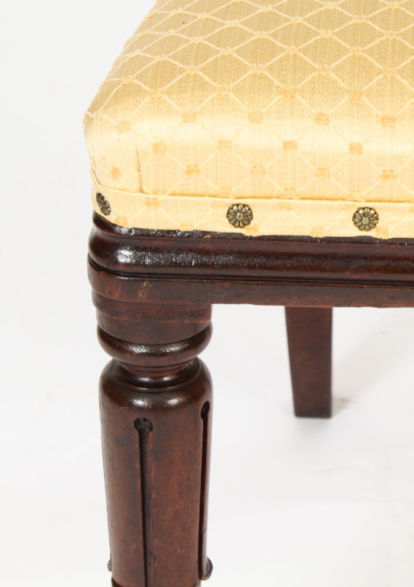 Antique Set of 6 William IV Mahogany Dining Chairs c1830 19th Century 4