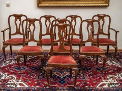 Antique set of 8 Chippendale chairs by A. Meyssignac, Paris