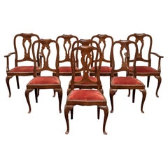 Antique set of 8 Chippendale chairs by A. Meyssignac, Paris