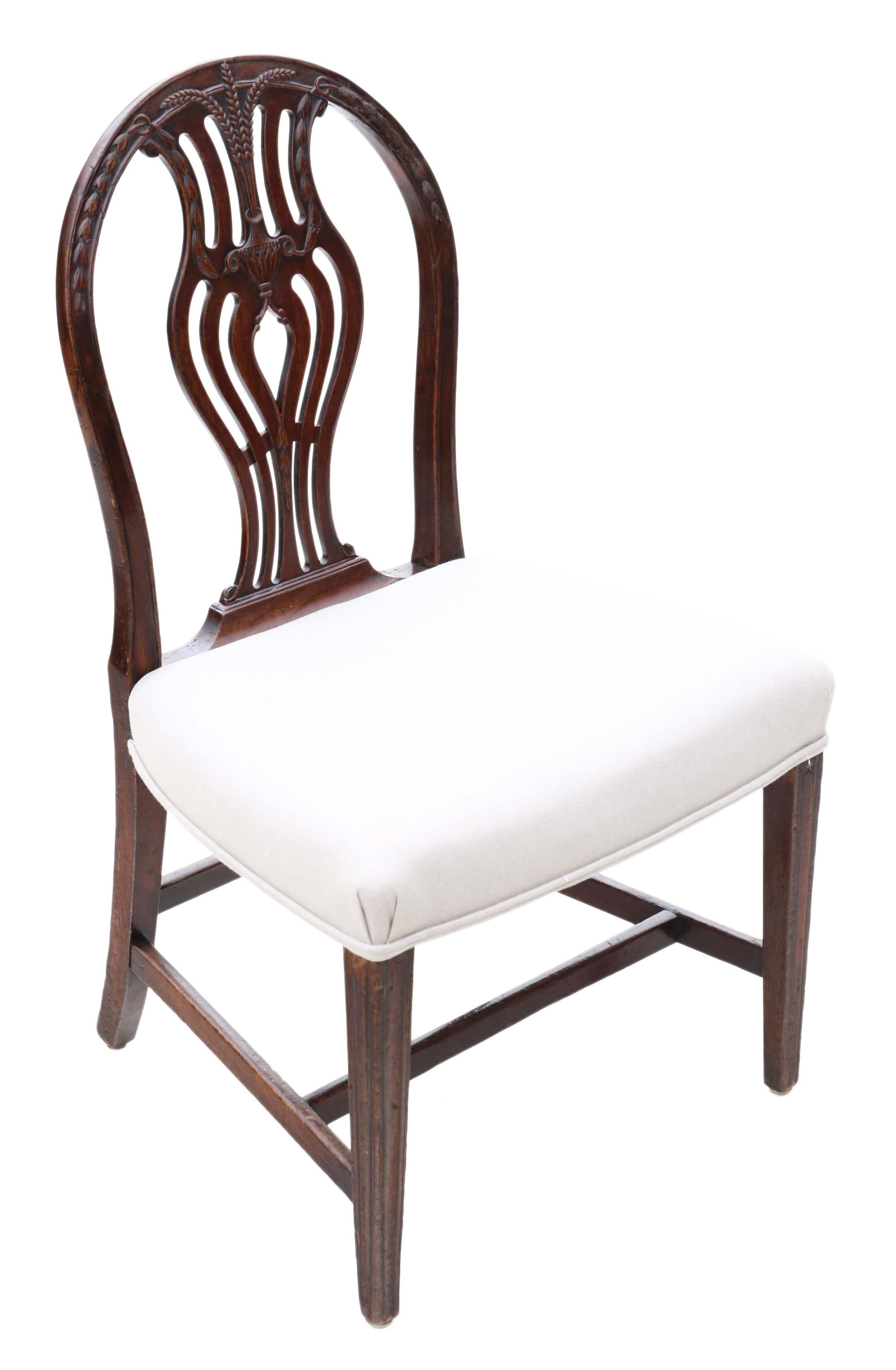 Antique Set of 8 Georgian Mahogany Dining Chairs 18th Century 6