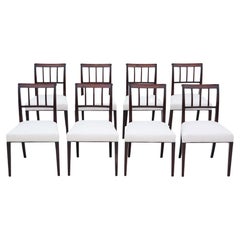 Antique Set of 8 Georgian Mahogany Dining Chairs