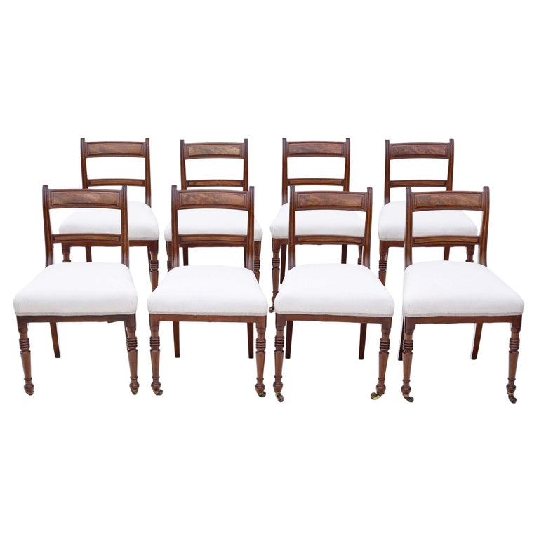 Antique Set of 8 Mahogany Dining Chairs, 19th Century at 1stDibs