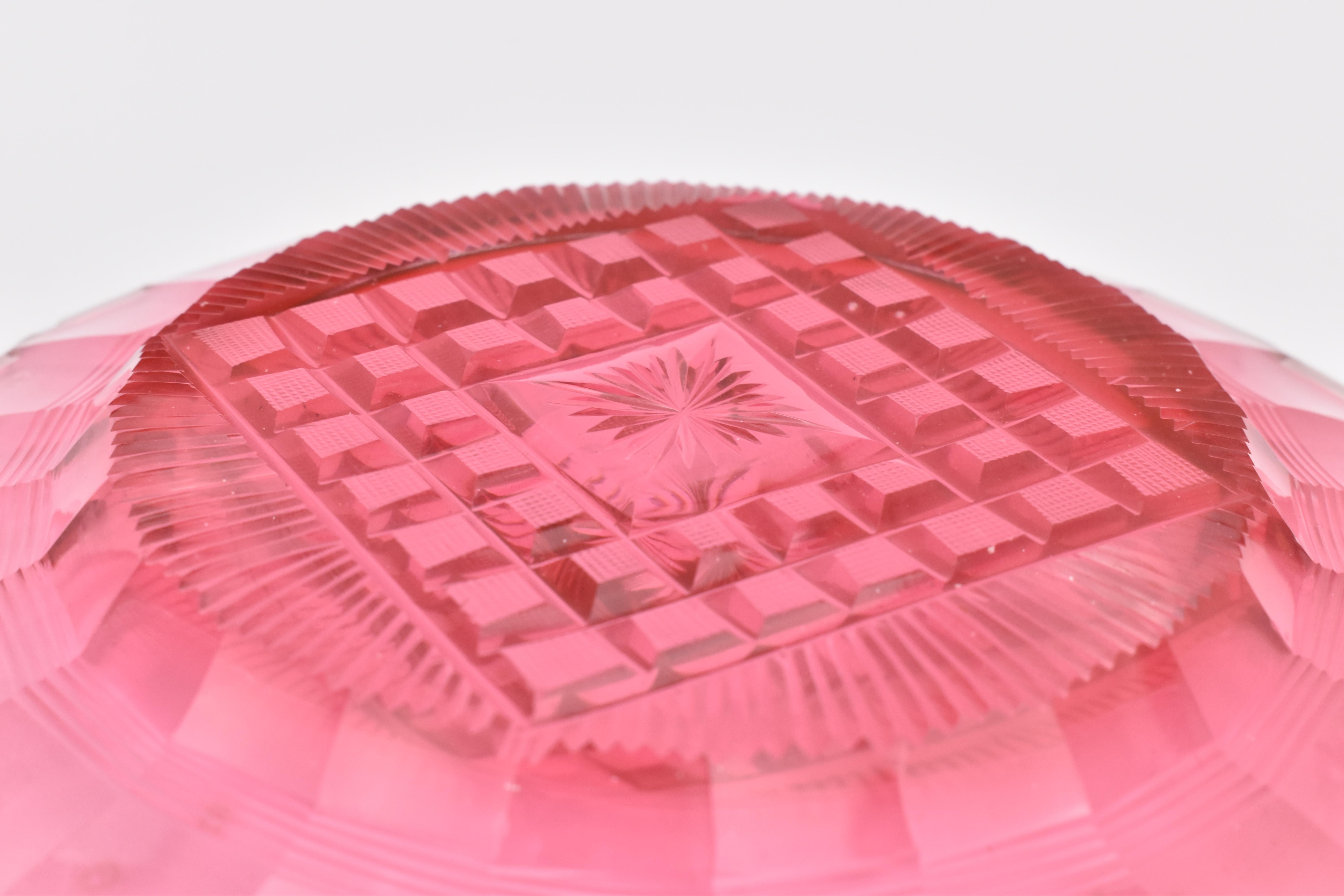 Ensemble ancien de BOHEMIAN GILT CRANBERRY GLASS CENTERPIECES BOWLS, 19ème siècle en vente 5
