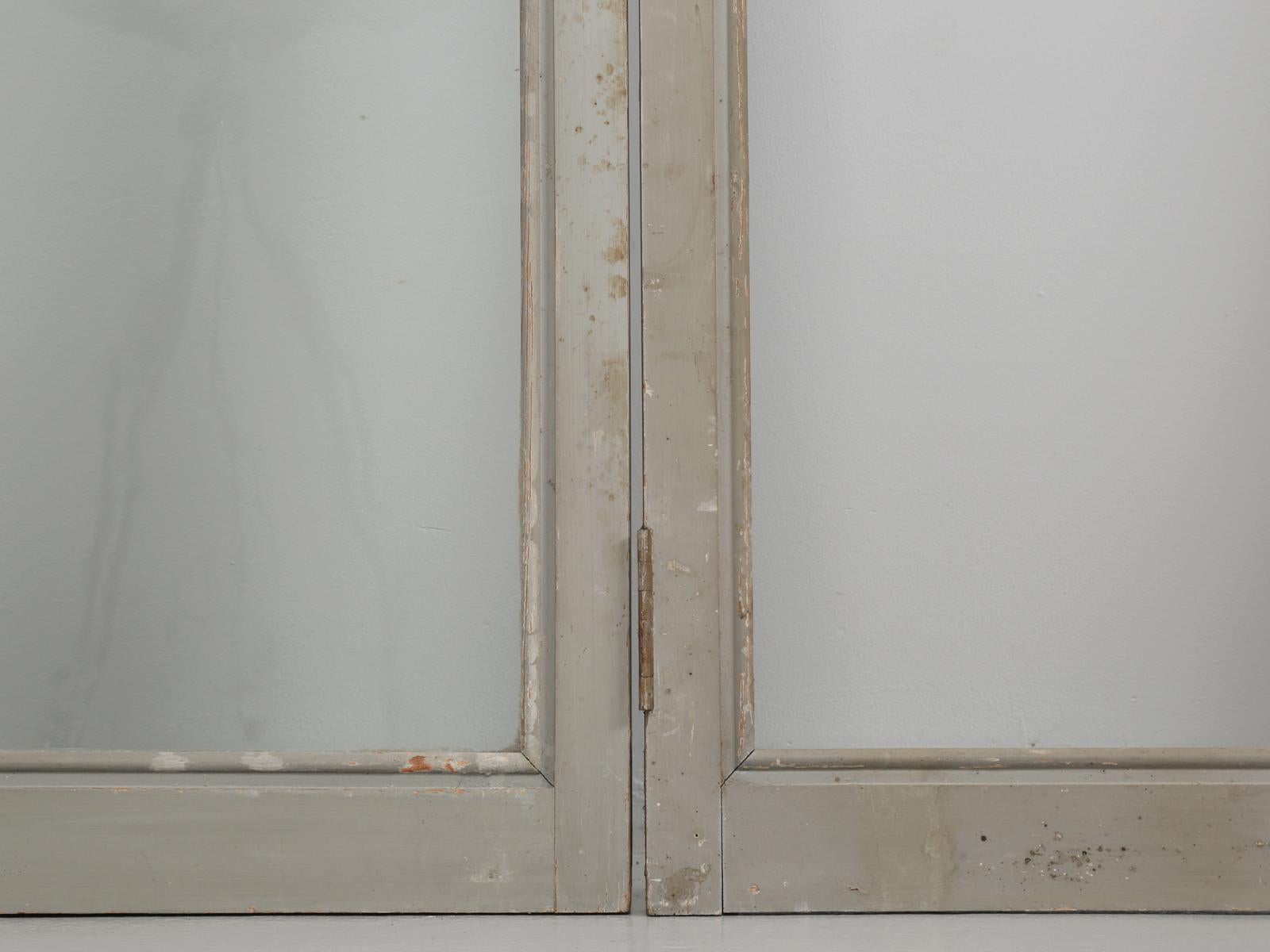 Antique Set of Eight Matching Original Paint French Glazed Doors For Sale 5