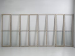 Antique Set of Eight Matching Original Paint French Glazed Doors