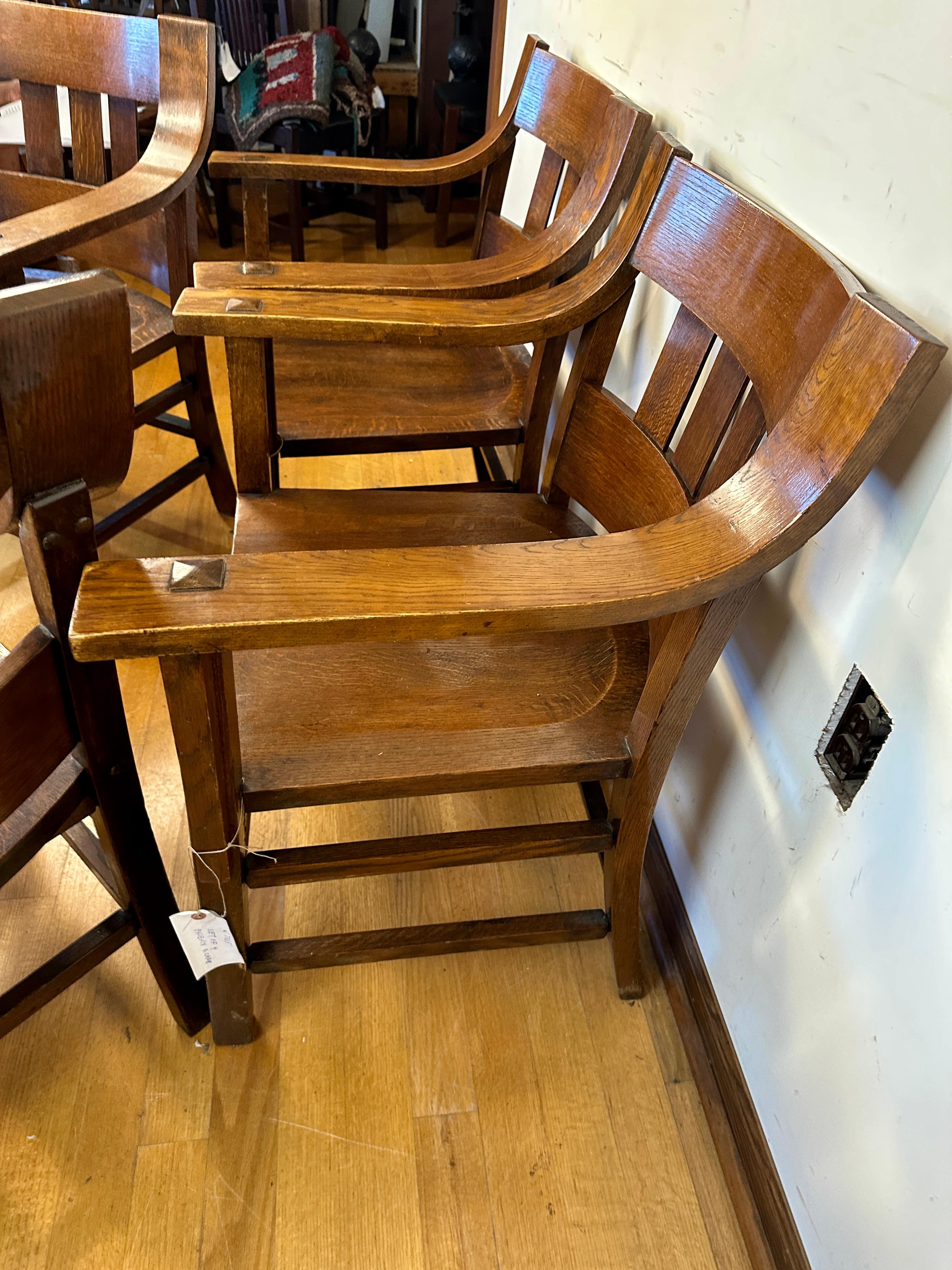 This is a very nice set of four (4) antique Arm Chairs by PHOENIX.  They are in very good condition, 
