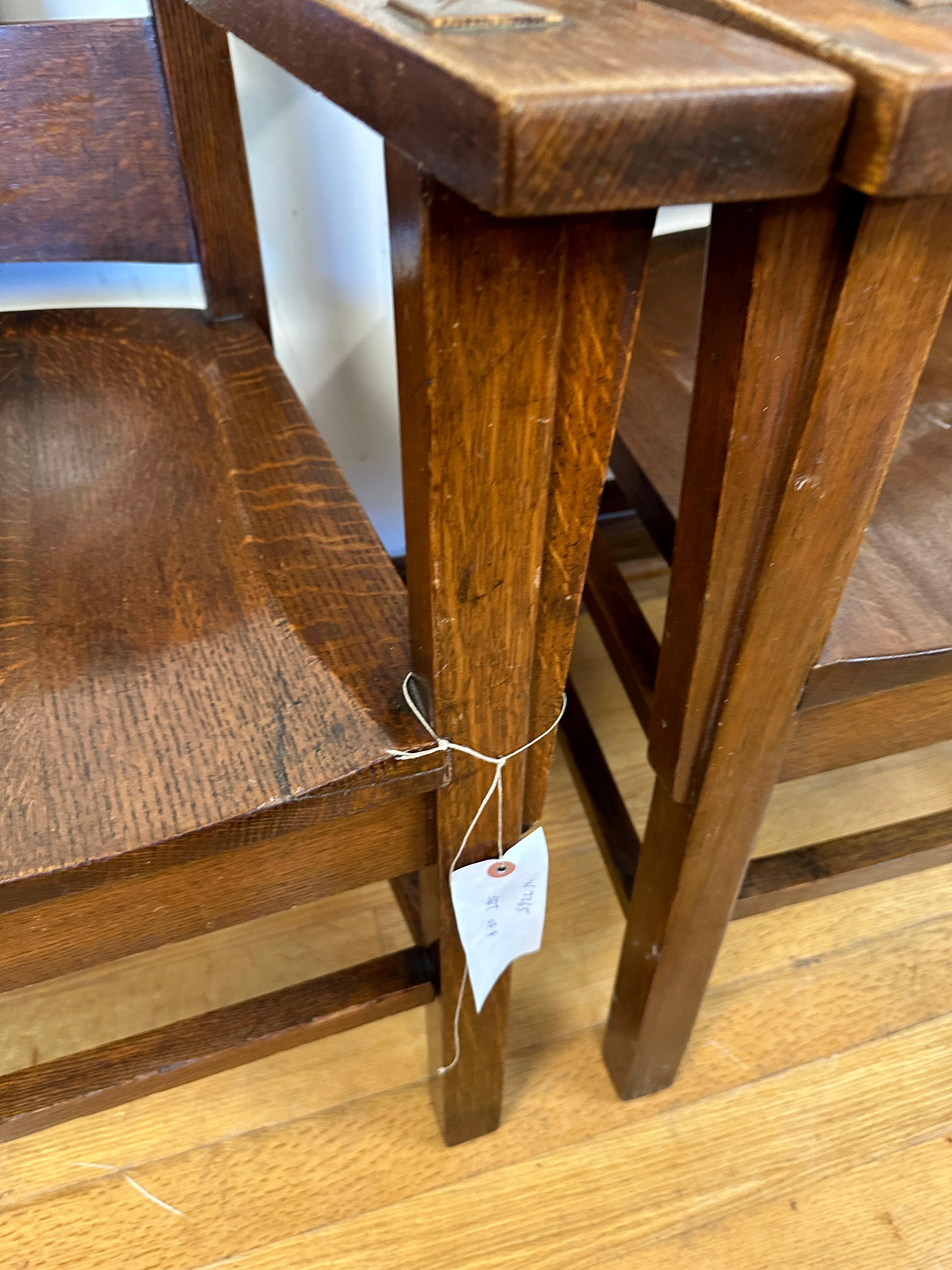 Early 20th Century ANTIQUE set Four PERIOD A. Chairs by PHOENIX David  Kendal - Stickley era  W7365 For Sale