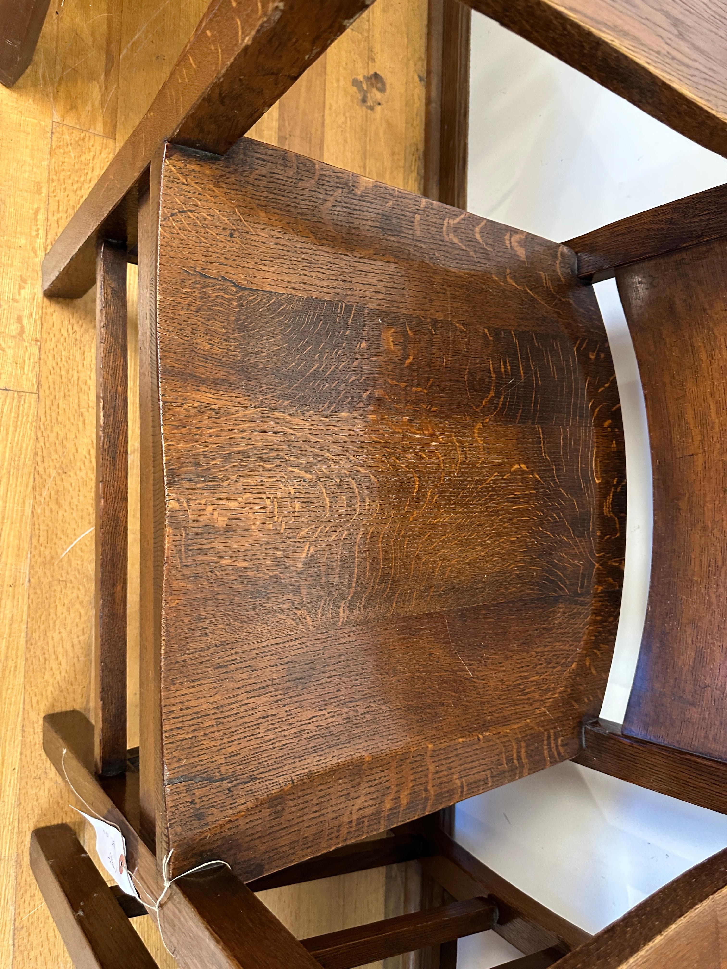 ANTIQUE set Four PERIOD A. Chairs by PHOENIX David  Kendal - Stickley era  W7365 For Sale 1
