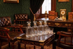 Antique Set of Four Crystal Decanters Early 20th Century