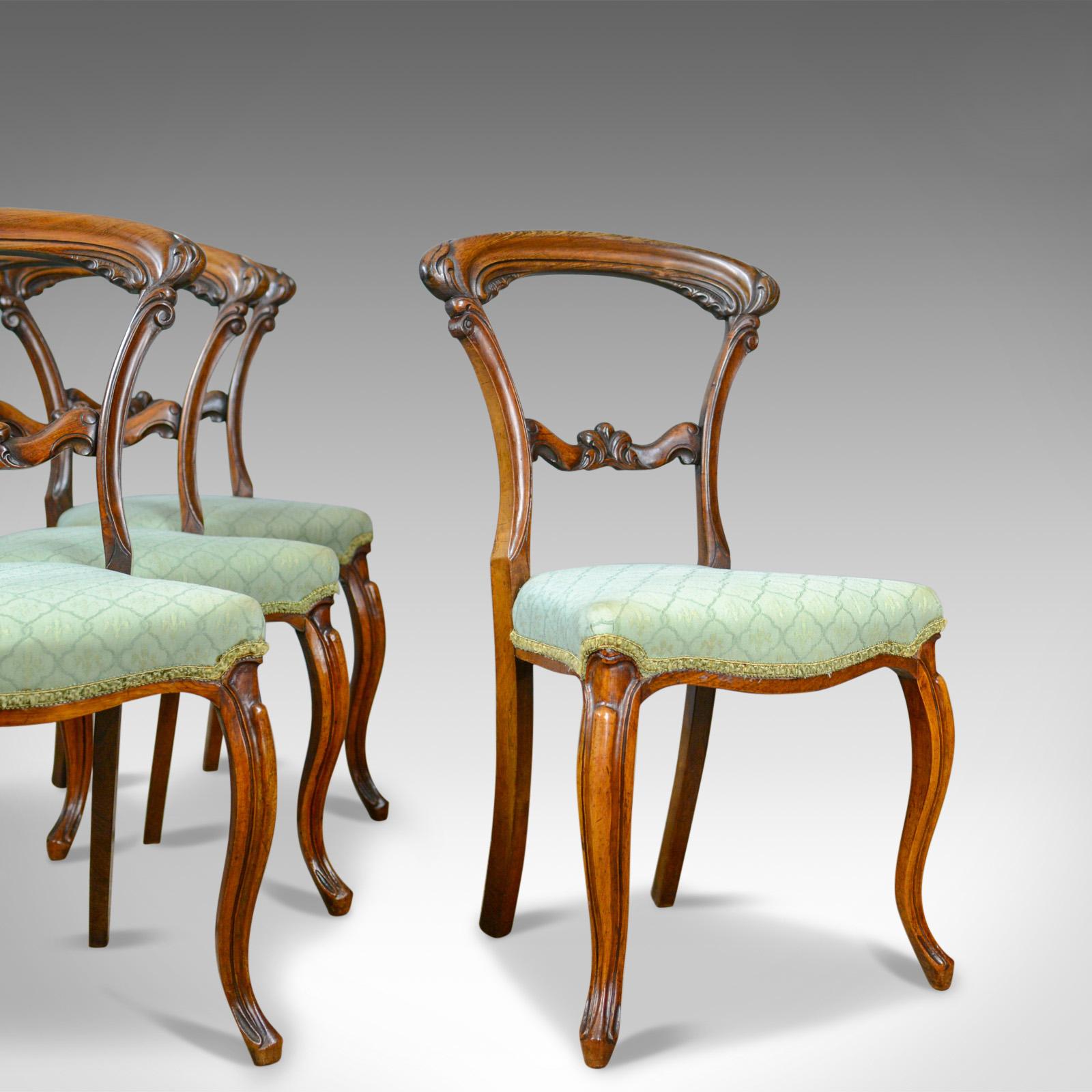 Antique Set of Four Dining Chairs, English, William IV, Rosewood, circa 1835 8