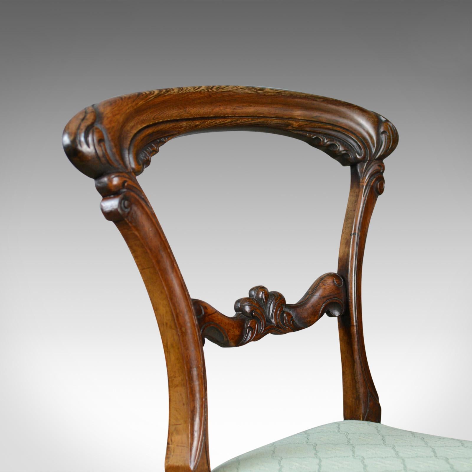Antique Set of Four Dining Chairs, English, William IV, Rosewood, circa 1835 1