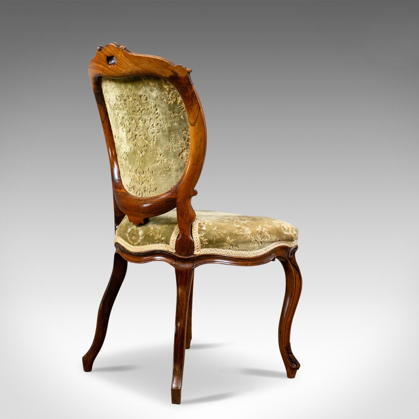 19th Century Antique Set of Four Dining Chairs, Victorian Rosewood, Howard & Sons, circa 1880