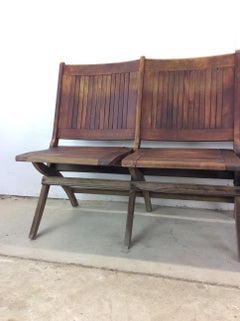 Antique Set of Four Folding Theater Seats