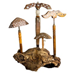 Antique Set of Four Lark Mirrors for Fowling ca. 1800-1900