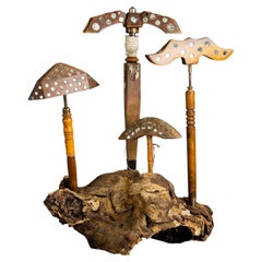 Antiguo Juego de Cuatro Espejos Lark para Fowling ca. 1800-1900
