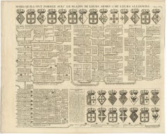 Antique Set of Genealogy Charts of the Kings of Portugal by Chatelain, 1732