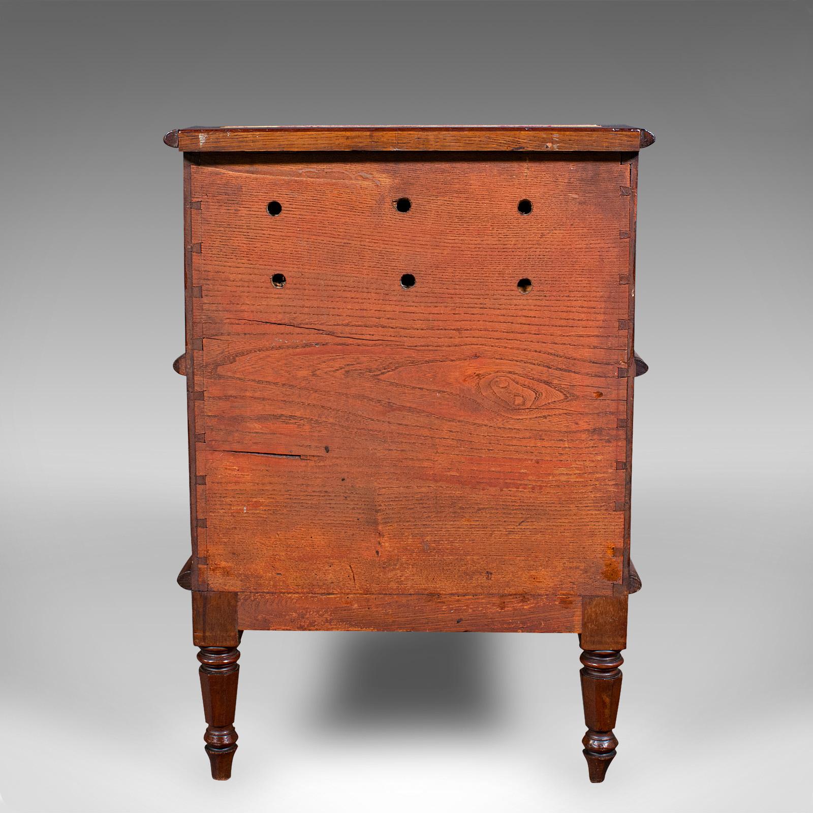 Chêne Ensemble antique de marches de bibliothèque, anglais, noyer, Oak, Step Storage Stand, Regency en vente