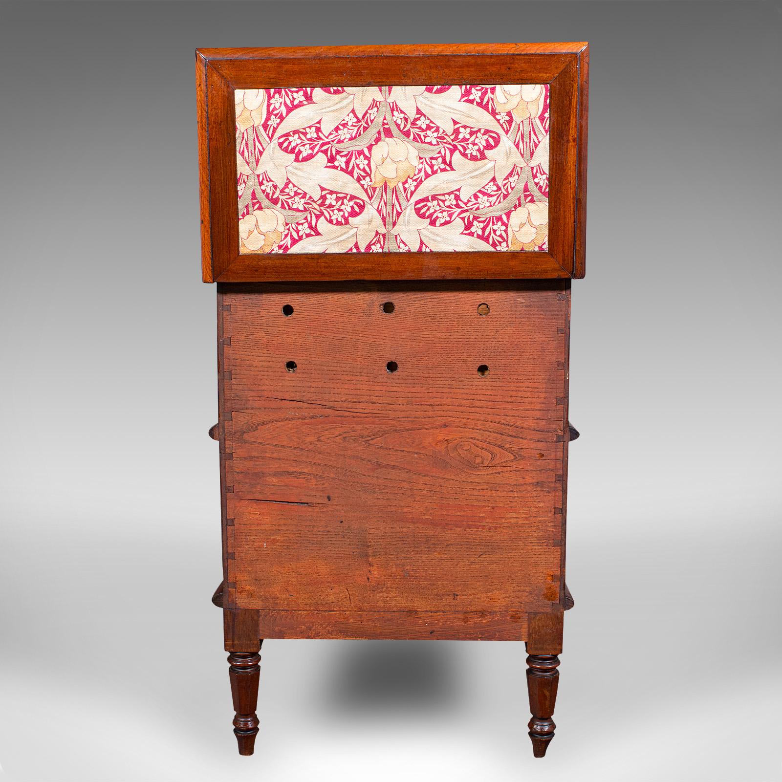 Ensemble antique de marches de bibliothèque, anglais, noyer, Oak, Step Storage Stand, Regency en vente 1