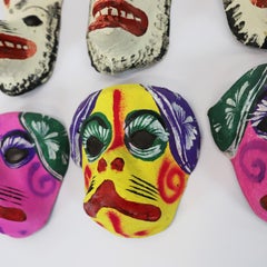 Antique Set of Mexican Papier-Mâché Masks 3