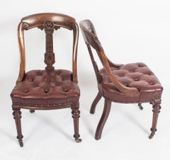 Antique Set of Six "Athenian" Design Mahogany Dining Chairs, 19th Century