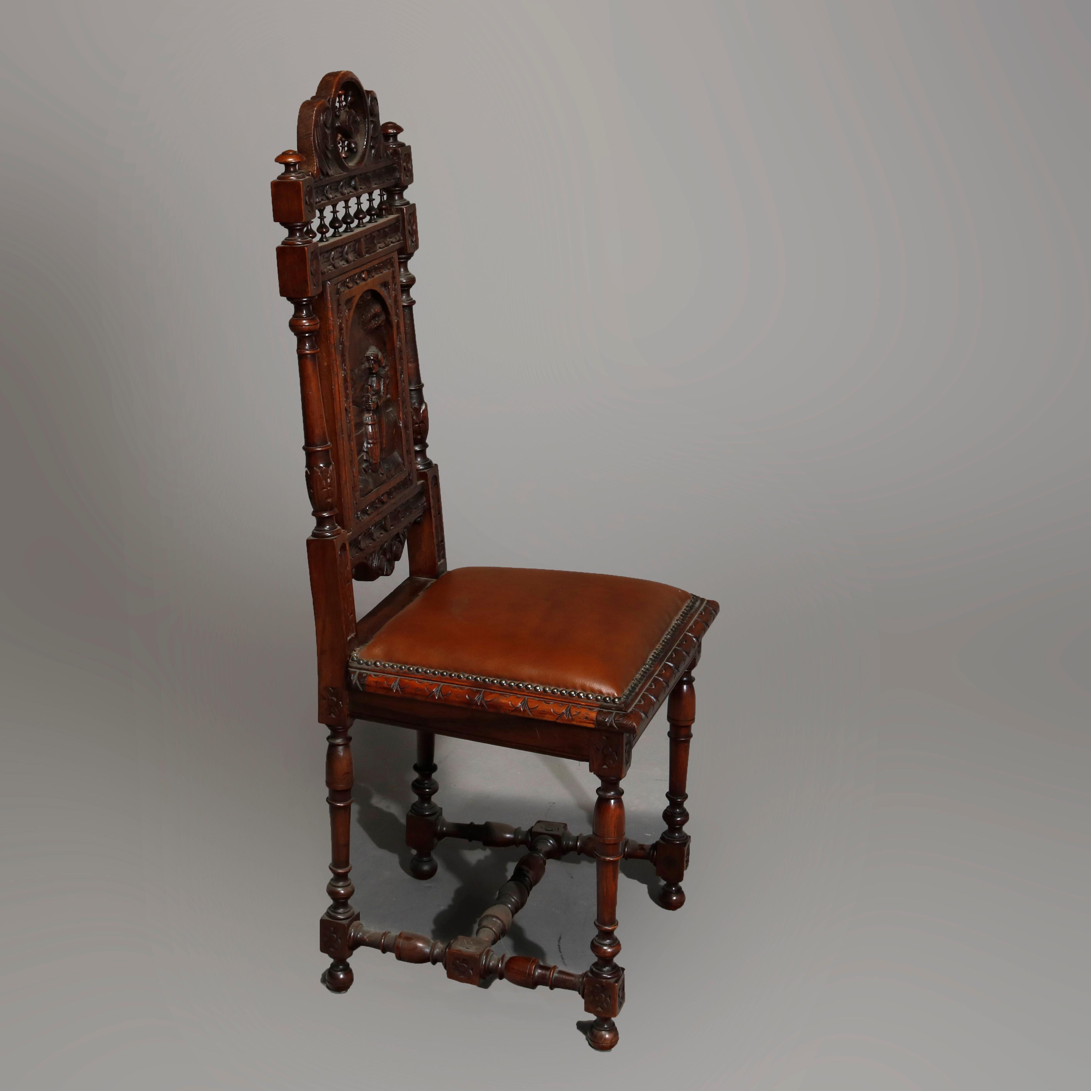 oak dining chairs antique