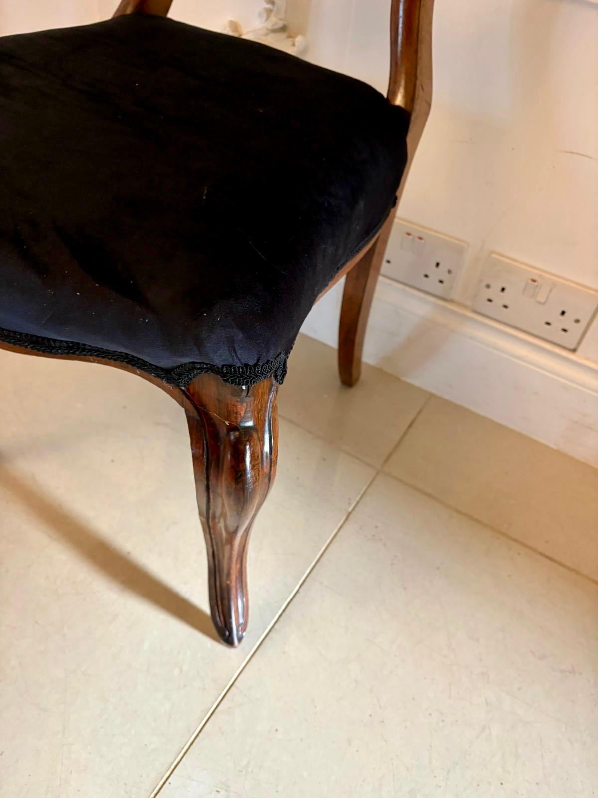 Antike Satz von sechs Qualität viktorianischen Palisander Ballon zurück Esszimmerstühle im Angebot 2