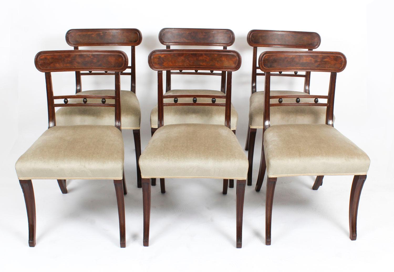 Antique Set of Six Regency Mahogany Dining Chairs, 19th Century 3