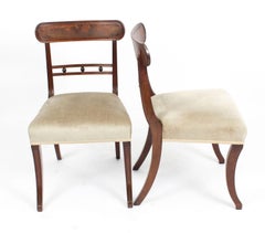 Antique Set of Six Regency Mahogany Dining Chairs, 19th Century
