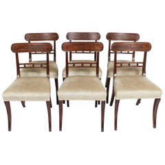 Antique Set of Six Regency Mahogany Dining Chairs, 19th Century