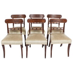 Antique Set of Six Regency Mahogany Dining Chairs, 19th Century