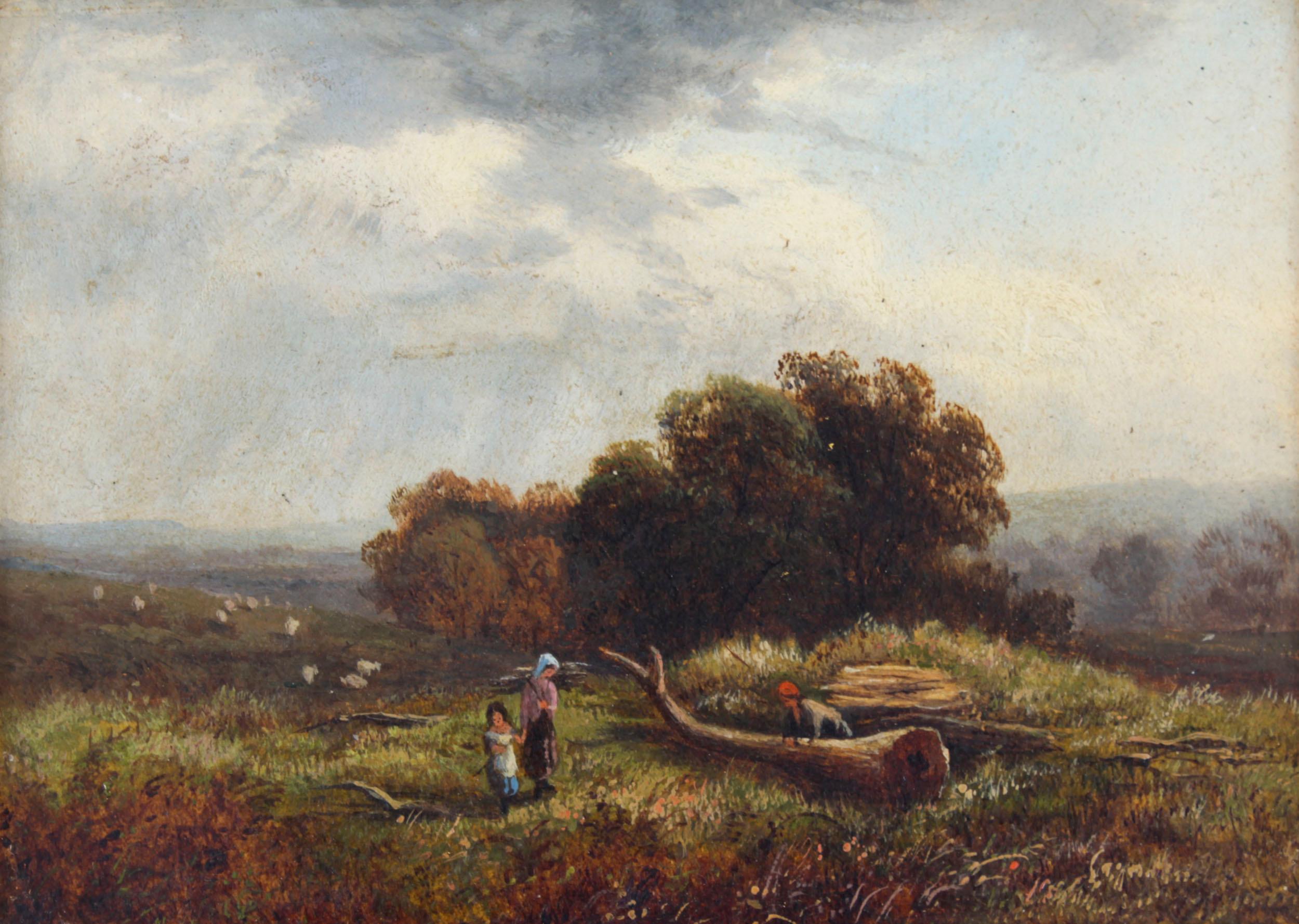 Antique Set of Six River Landscapes Paintngs 19th Century In Good Condition For Sale In London, GB