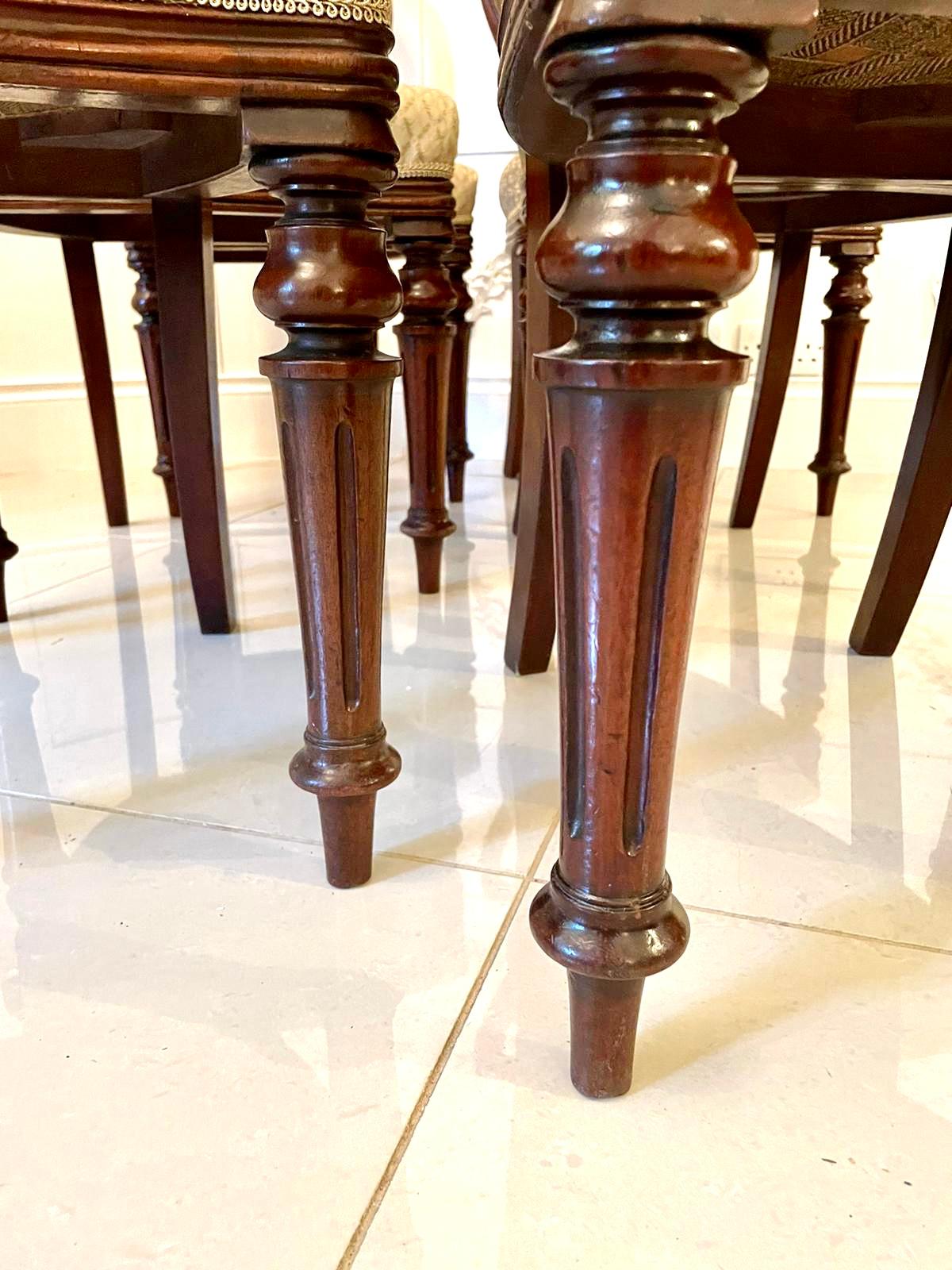 Antique Set of Six Victorian Mahogany Balloon Back Dining Chairs 1