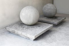 Impressive Pair Of Antique Belgian Bluestone Finials