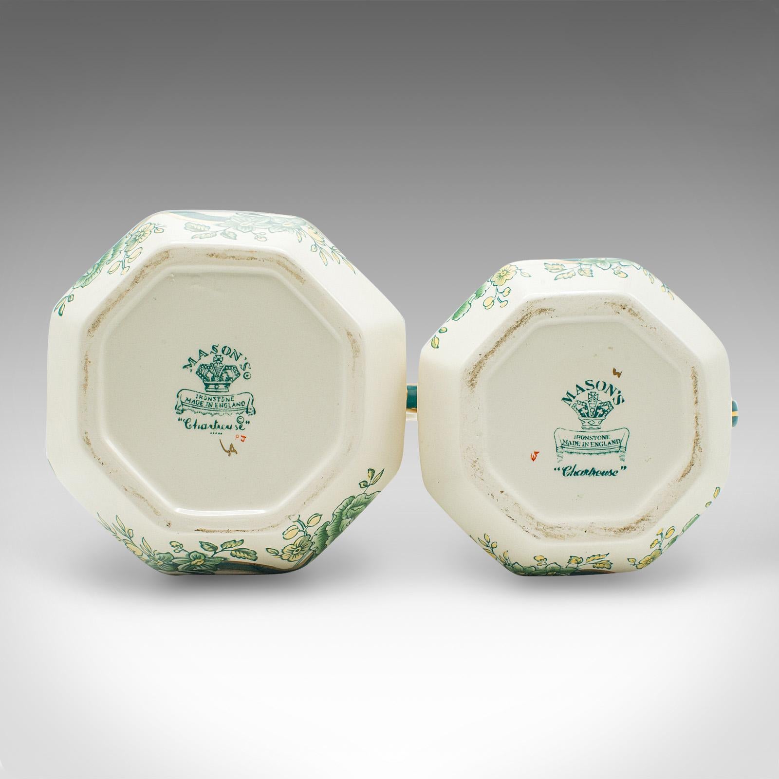 Antikes Tischgefäß-Set aus Steingutkrügen, Englisch, Keramik, Soßen, Sauciere, Creme, um 1920 im Angebot 5