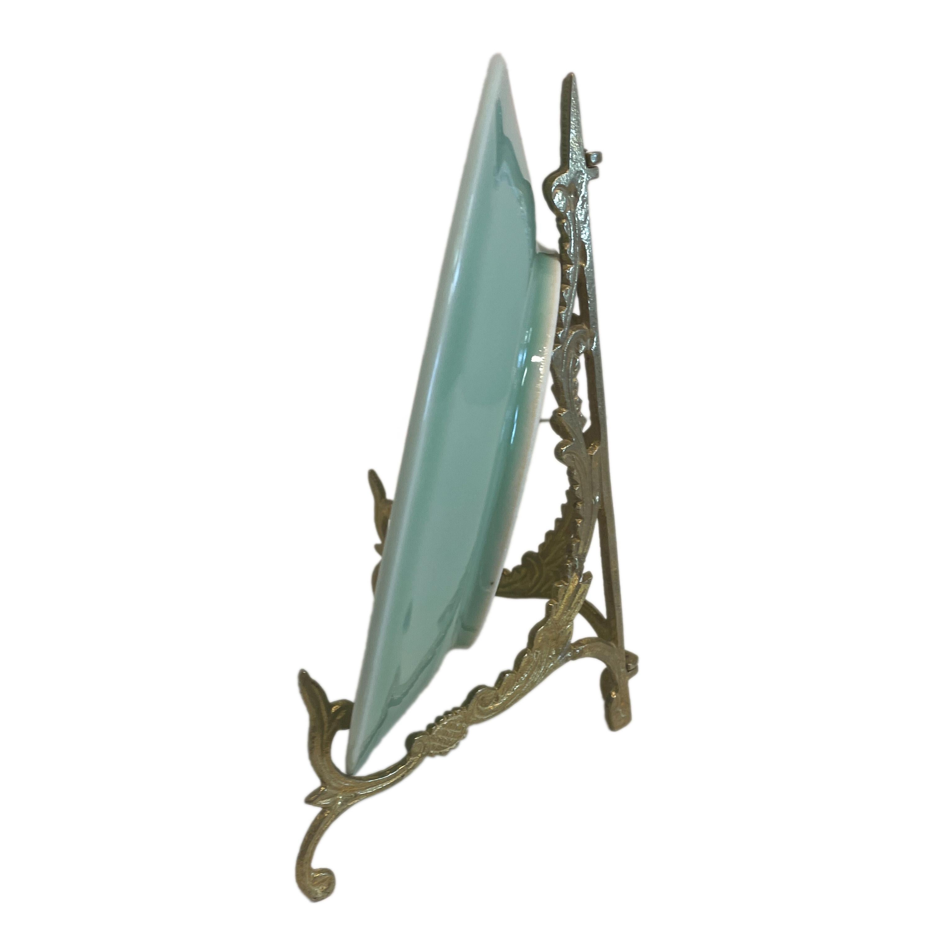 Antiker Satz von zehn japanischen Nabeshima Mt Fuji Celadon Keramik 8,5 